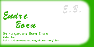 endre born business card